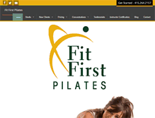 Tablet Screenshot of fitfirstpilates.com